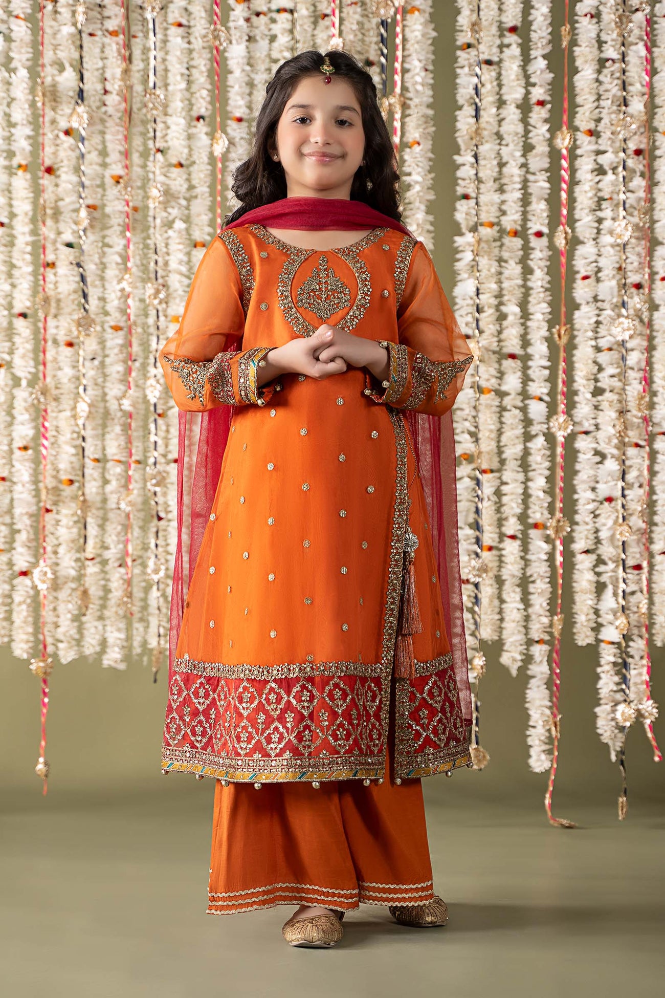 3 Piece Embroidered Organza Suit