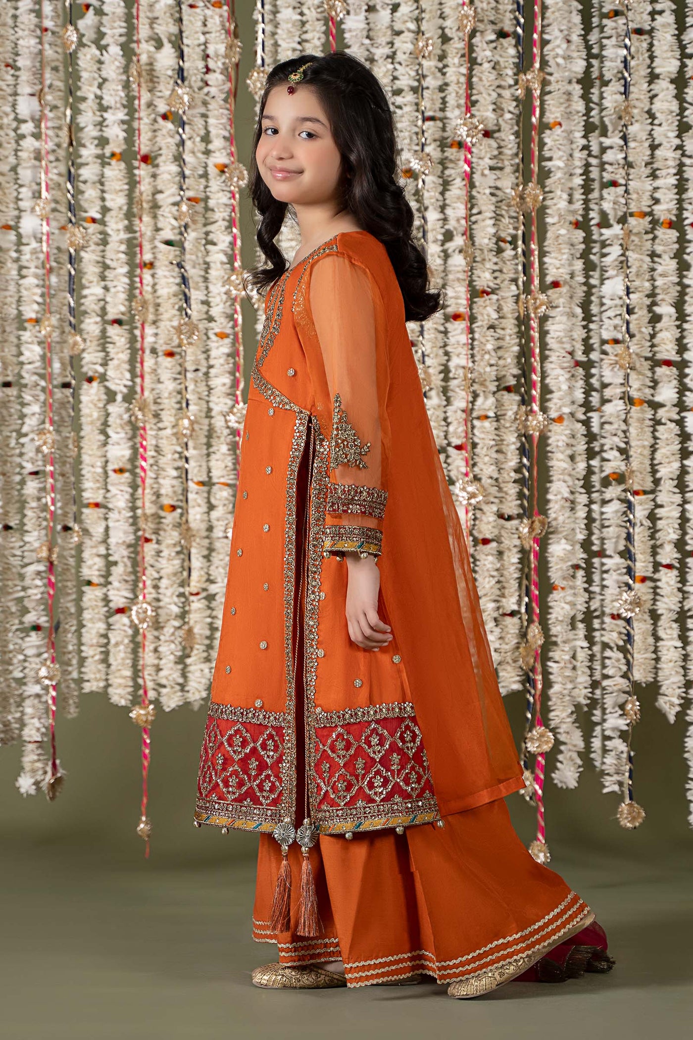 3 Piece Embroidered Organza Suit
