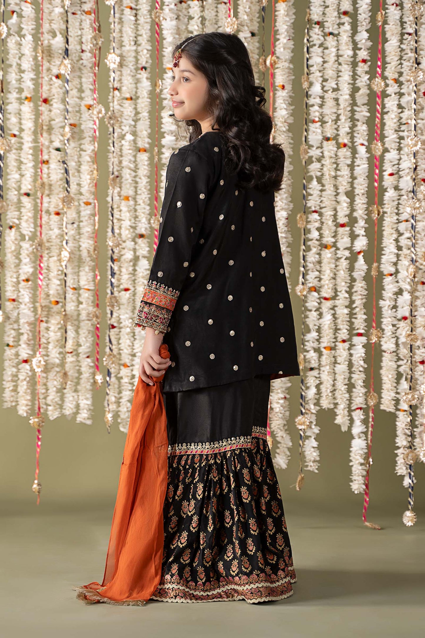 3 Piece Embroidered Raw Silk Suit