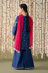 3 Piece Embroidered Raw Silk Suit