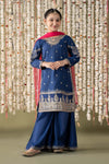3 Piece Embroidered Raw Silk Suit
