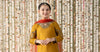 3 Piece Embroidered Raw Silk Suit