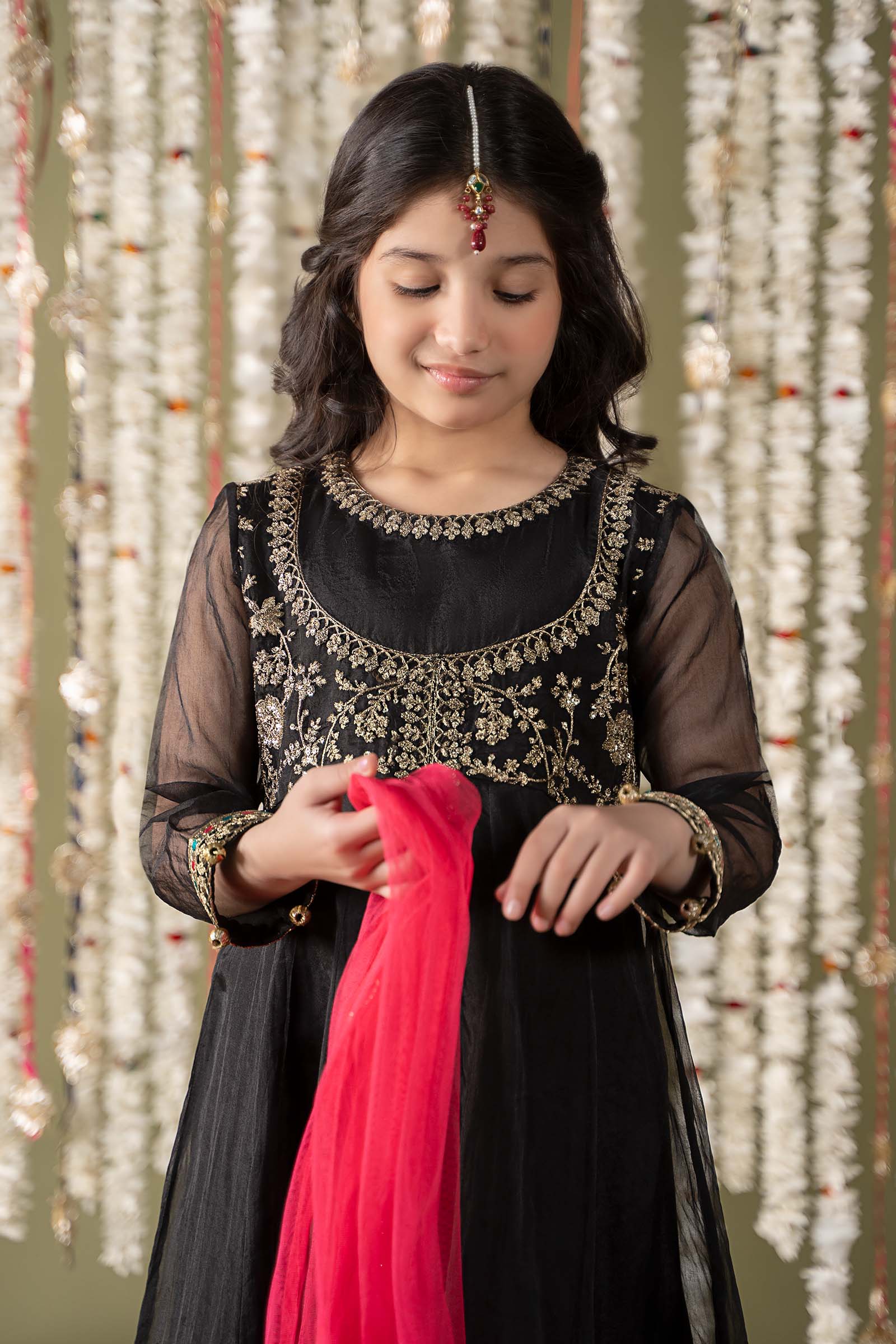 3 Piece Embroidered Organza Suit