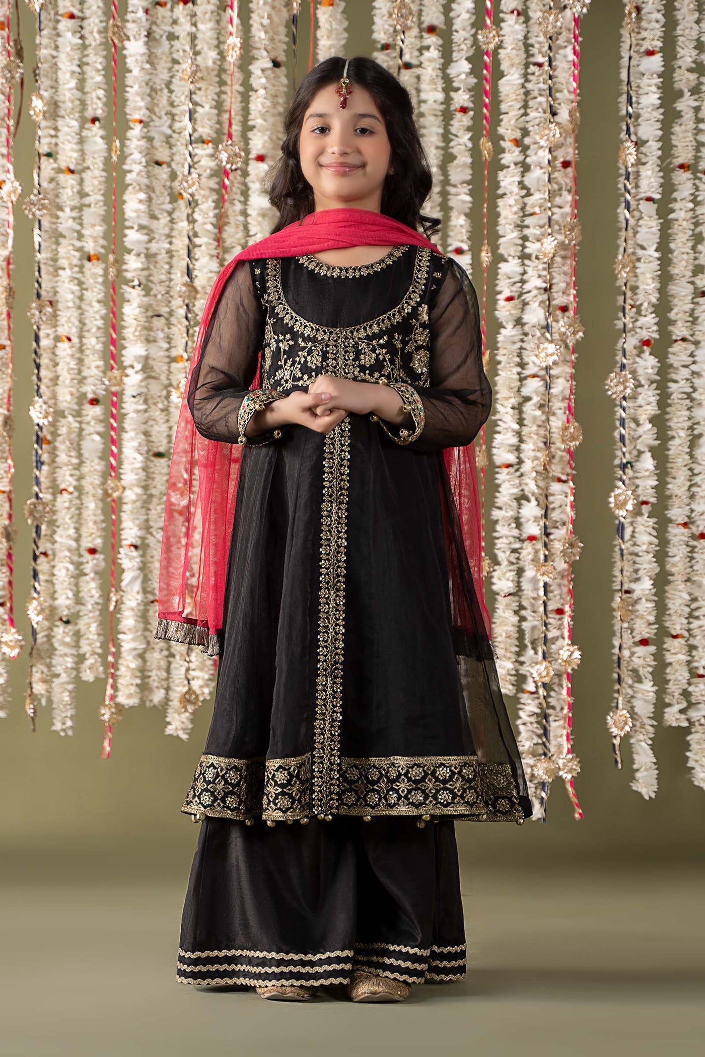 3 Piece Embroidered Organza Suit