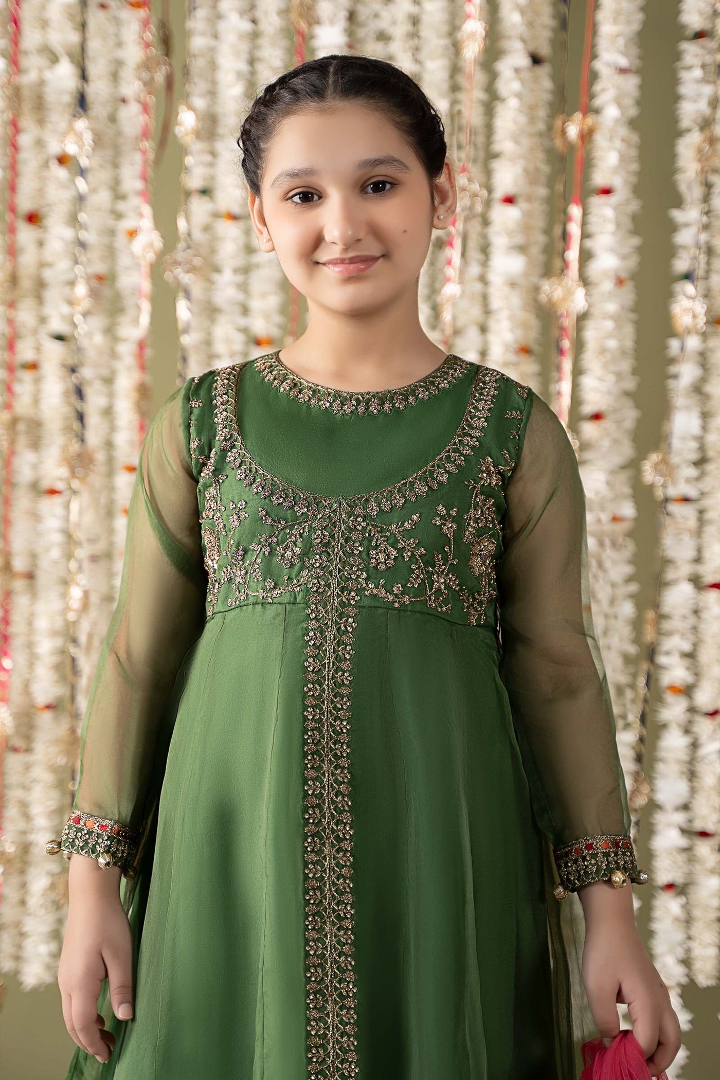 3 Piece Embroidered Organza Suit