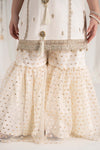 3 Piece Embroidered Cotton Satin Suit
