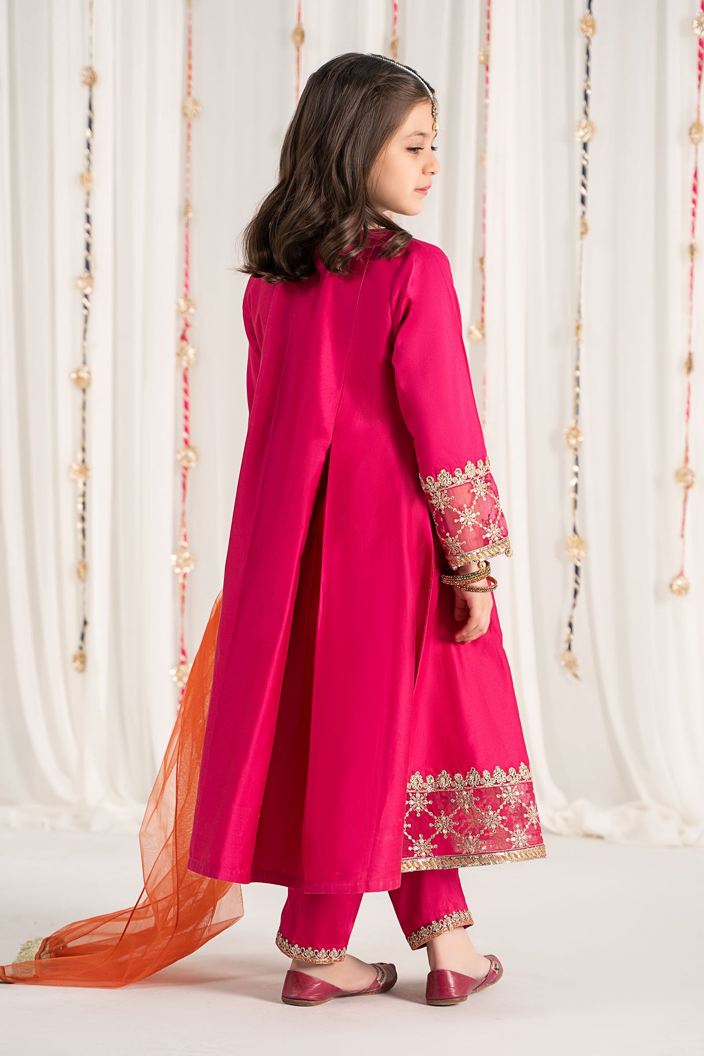 3 Piece Embroidered Cotton Satin Suit