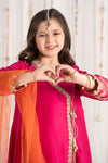 3 Piece Embroidered Cotton Satin Suit