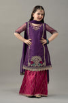 3 Piece Embroidered Raw Silk Suit