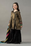 3 Piece Embroidered Cotton Zari Net Suit