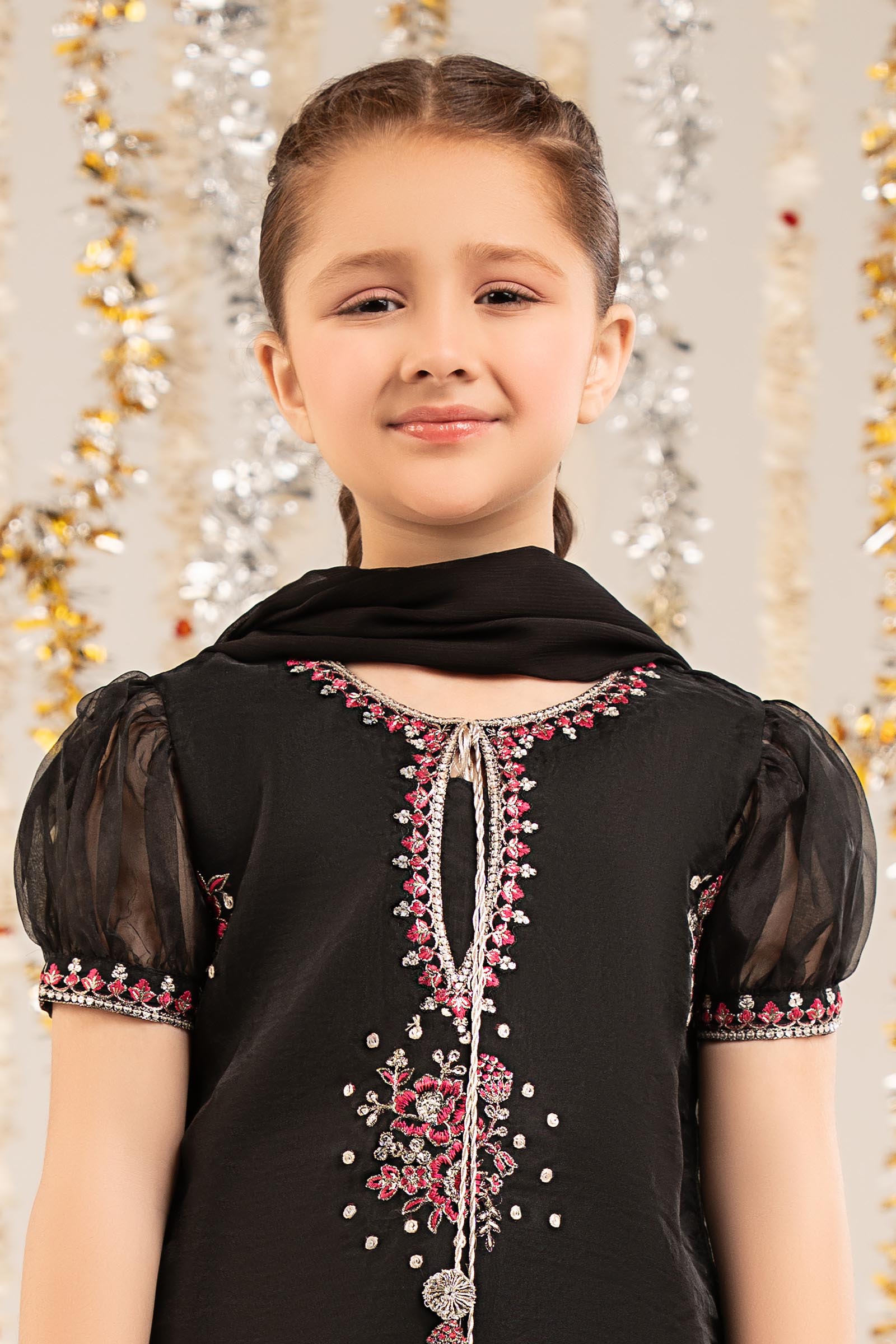 3 Piece Embroidered Organza Suit