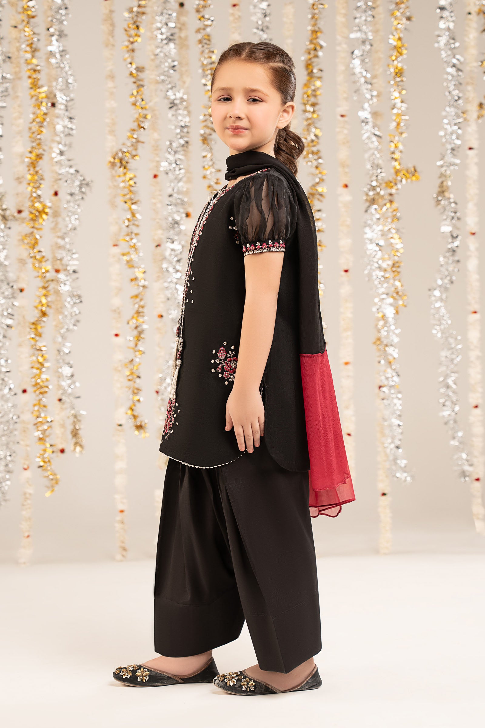 3 Piece Embroidered Organza Suit