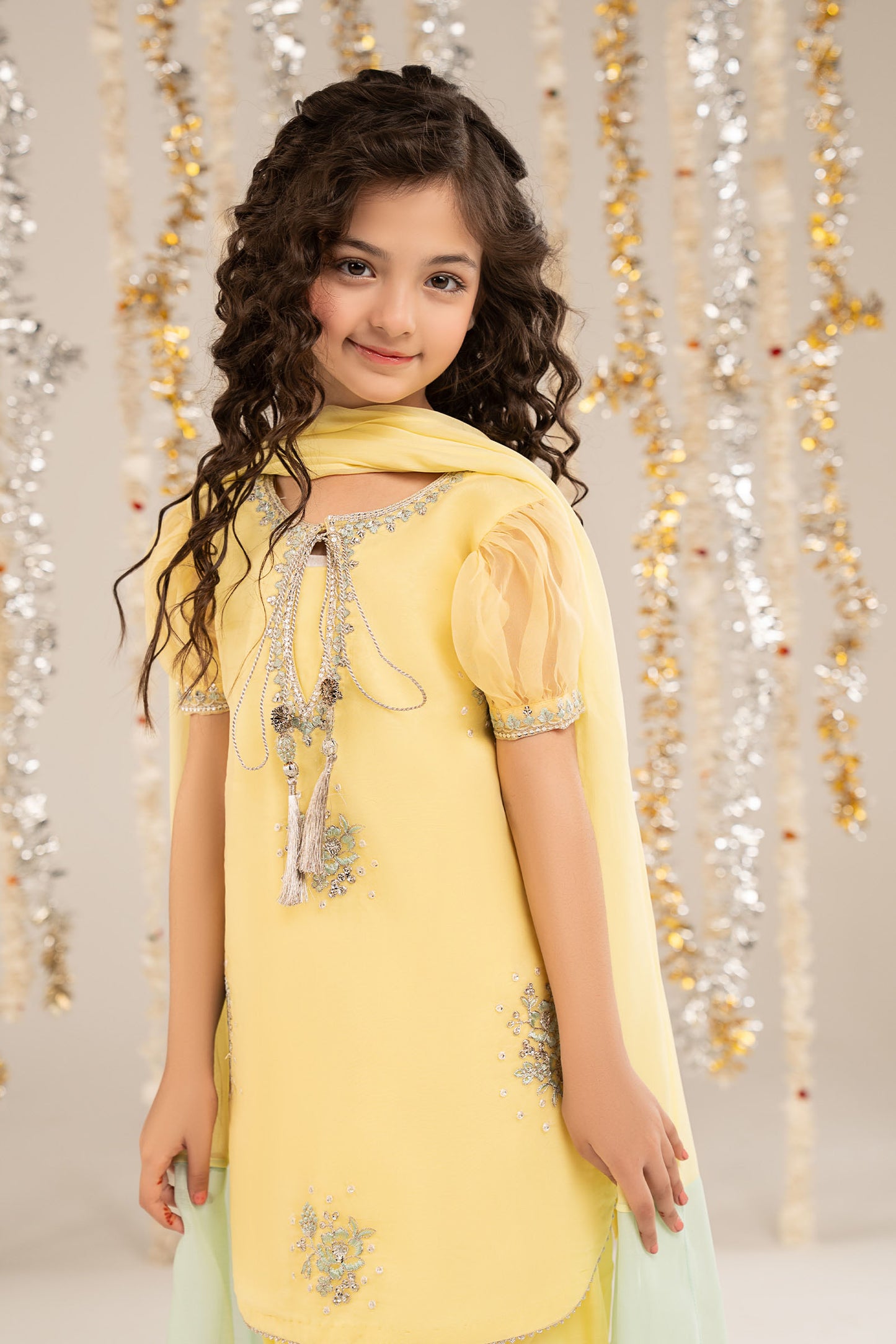 3 Piece Embroidered Organza Suit