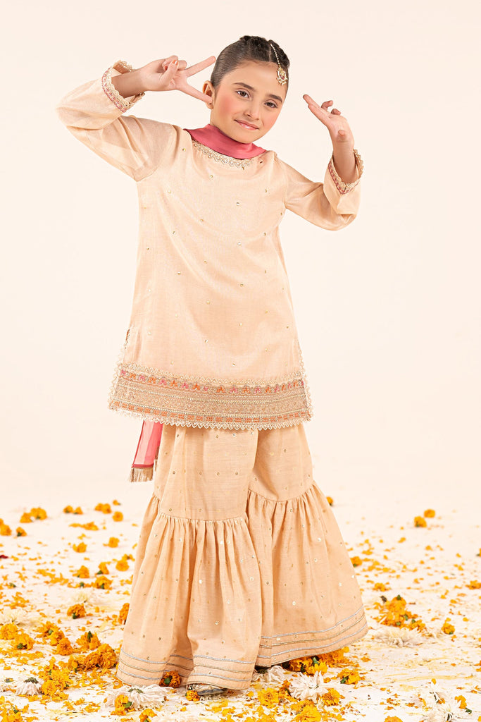 Maria B 3 Piece Embroidered Masoori Yarn Dyed Suit, view 1