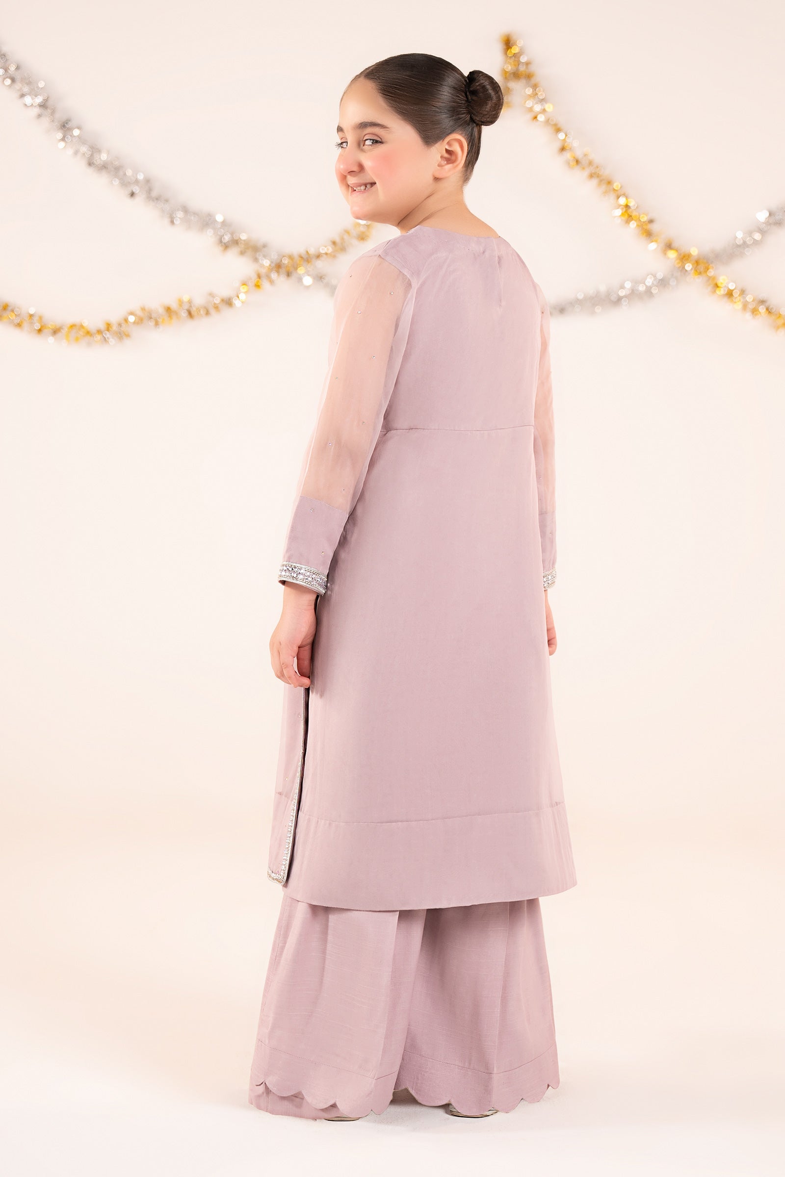 2 Piece Embroidered Organza Suit