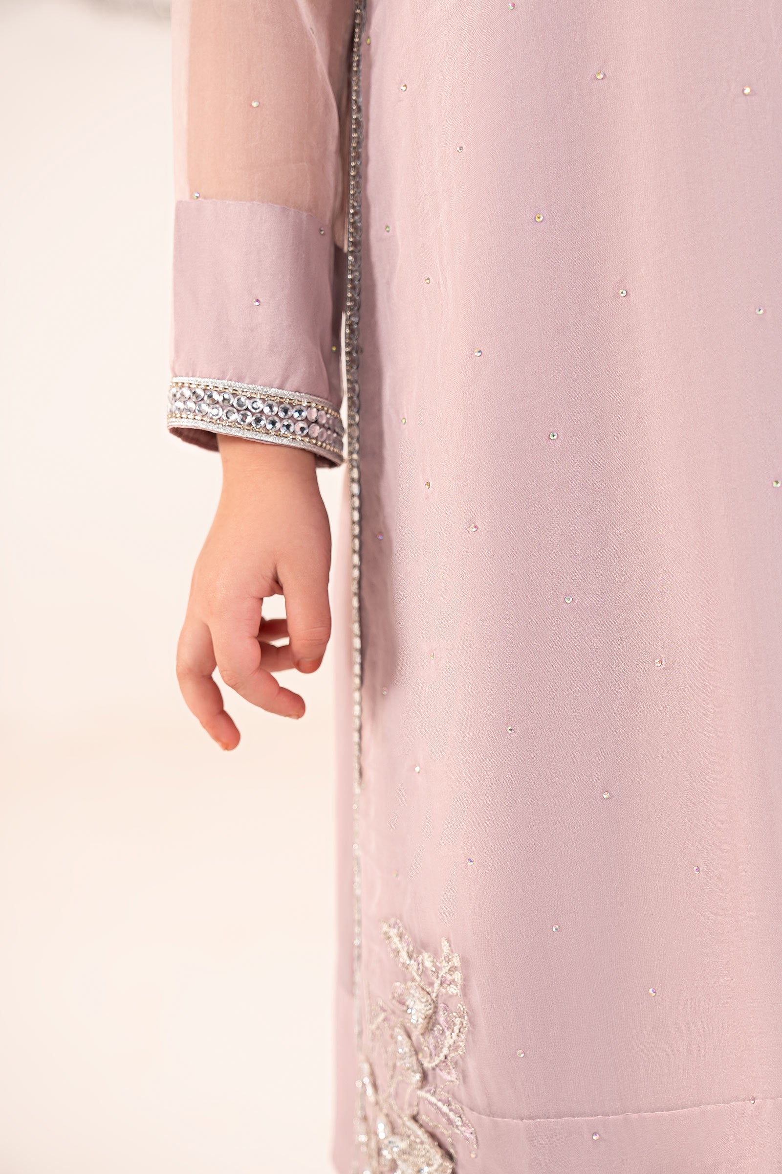 2 Piece Embroidered Organza Suit