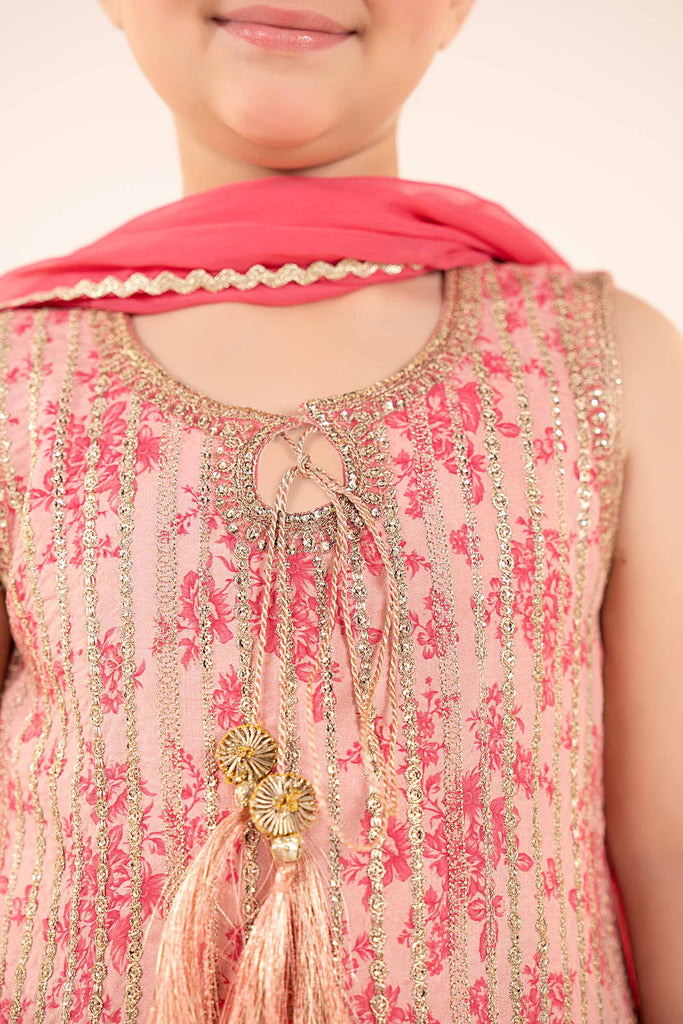 Maria B 3 Piece Embroidered Raw Silk Suit, view 1