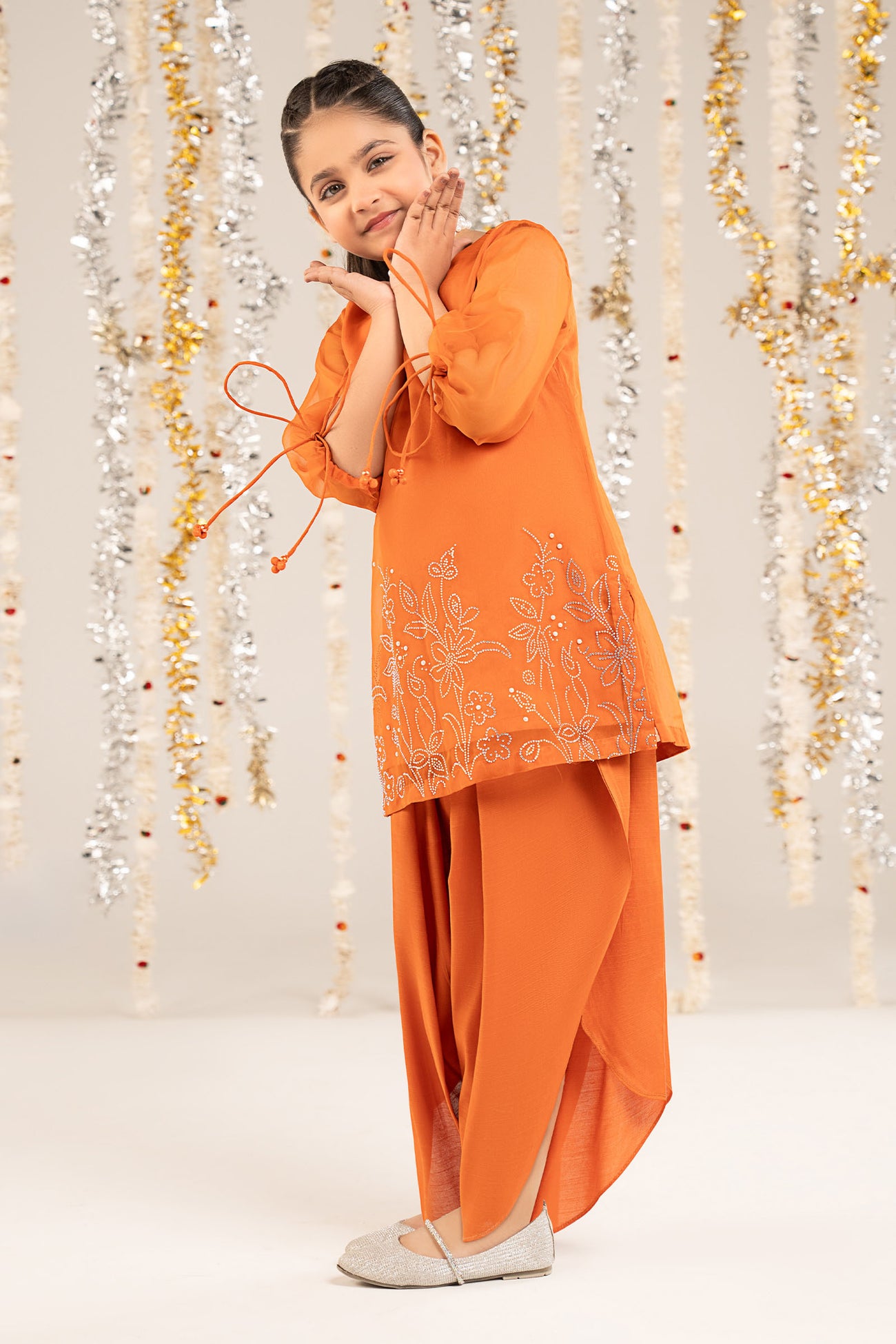 2 Piece Embellished Organza Suit