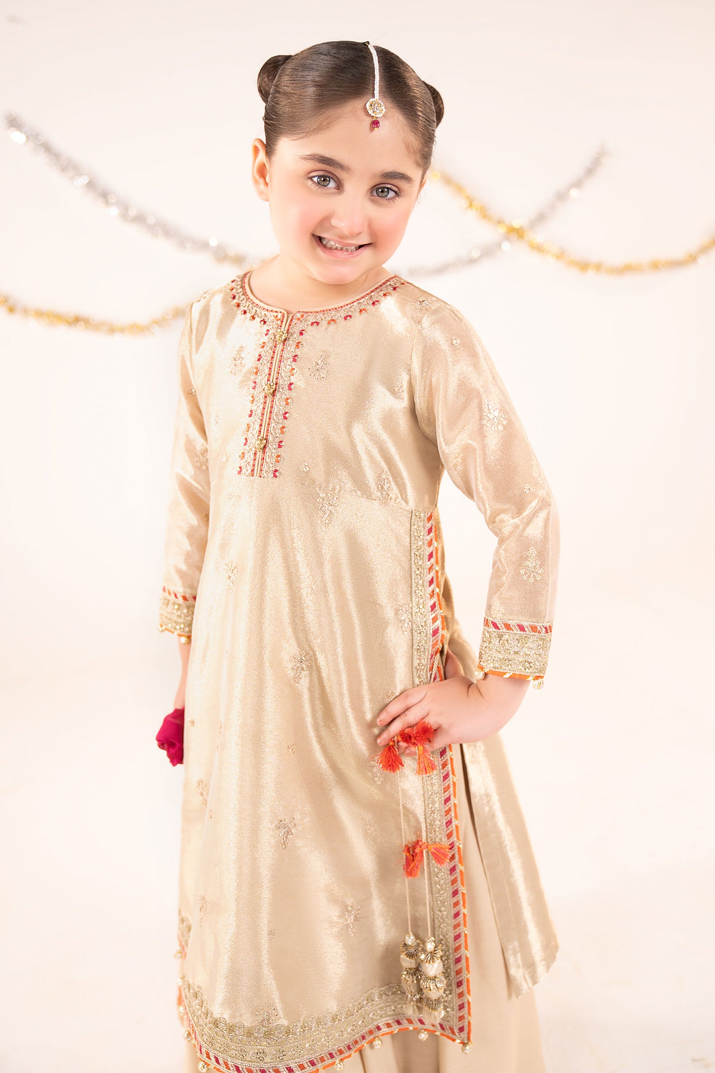 3 Piece Embroidered Tissue Suit