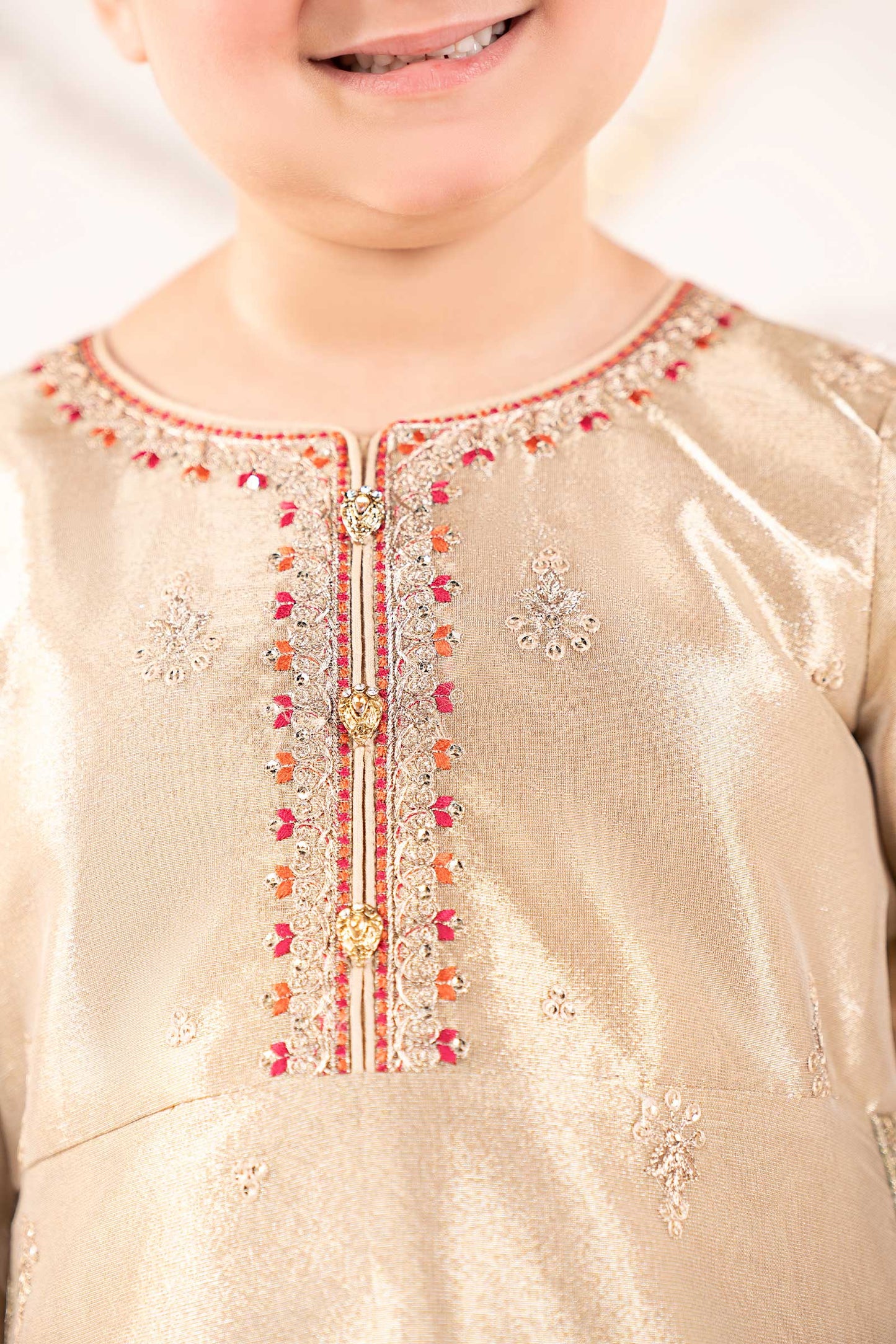 3 Piece Embroidered Tissue Suit