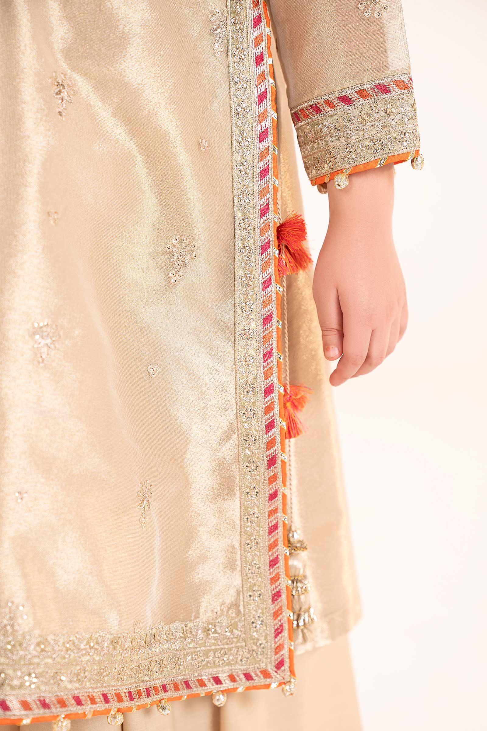 3 Piece Embroidered Tissue Suit