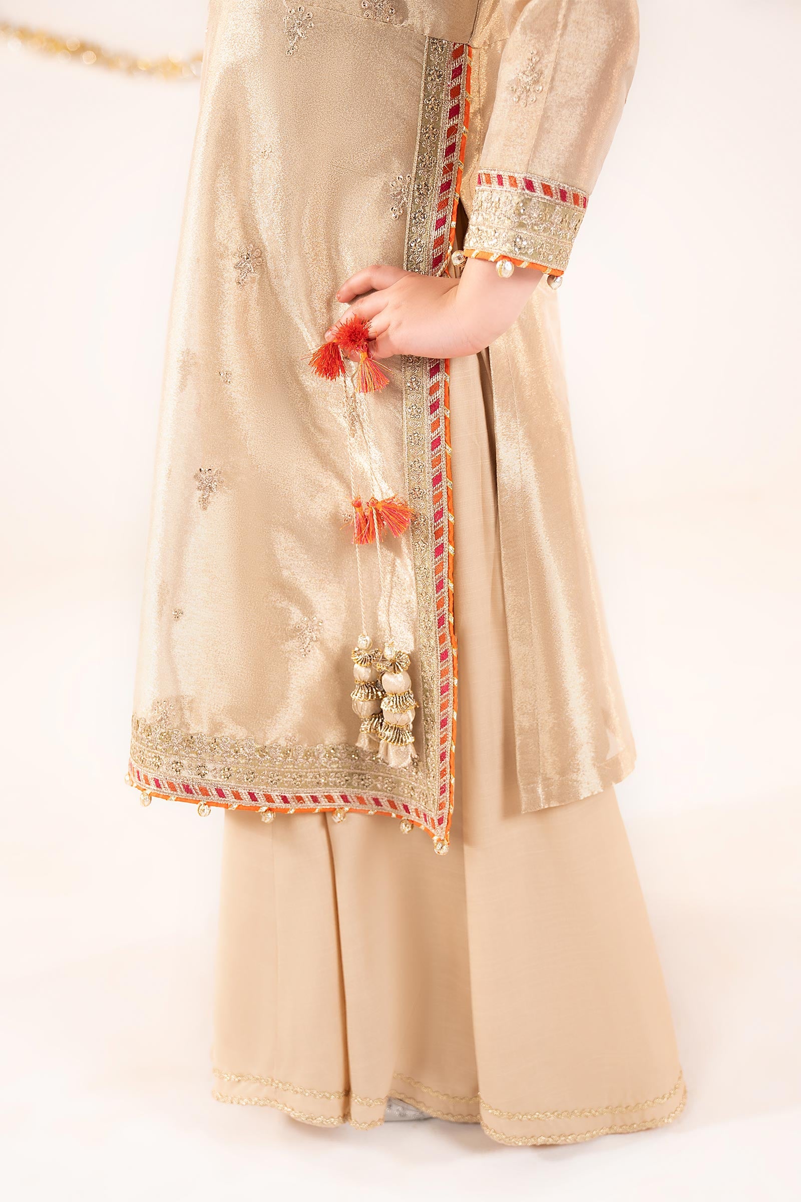 3 Piece Embroidered Tissue Suit