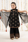 3 Piece Embroidered Raw Silk Suit