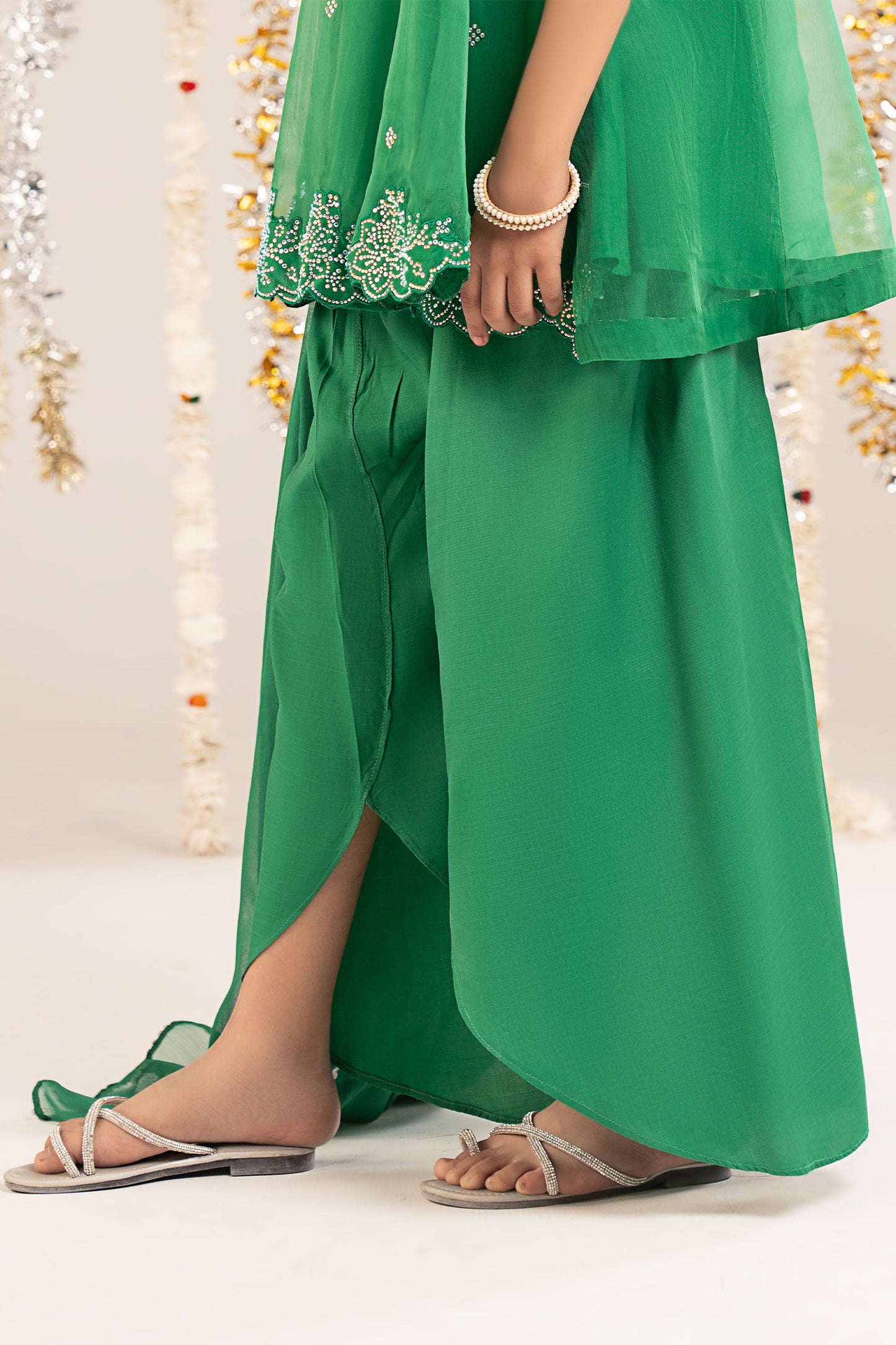 3 Piece Embellished Organza Suit