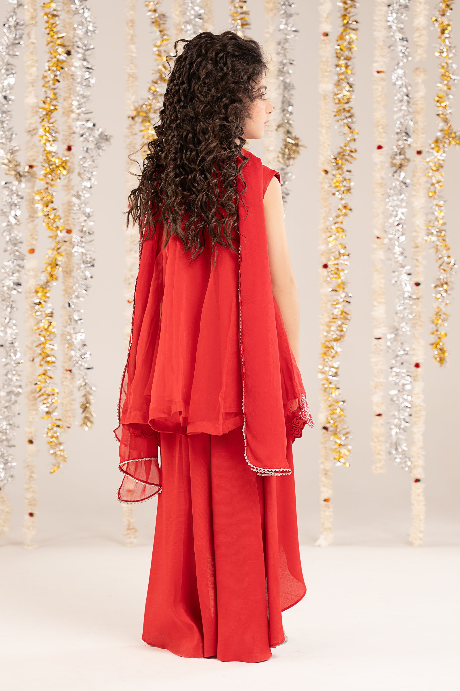 3 Piece Embellished Organza Suit