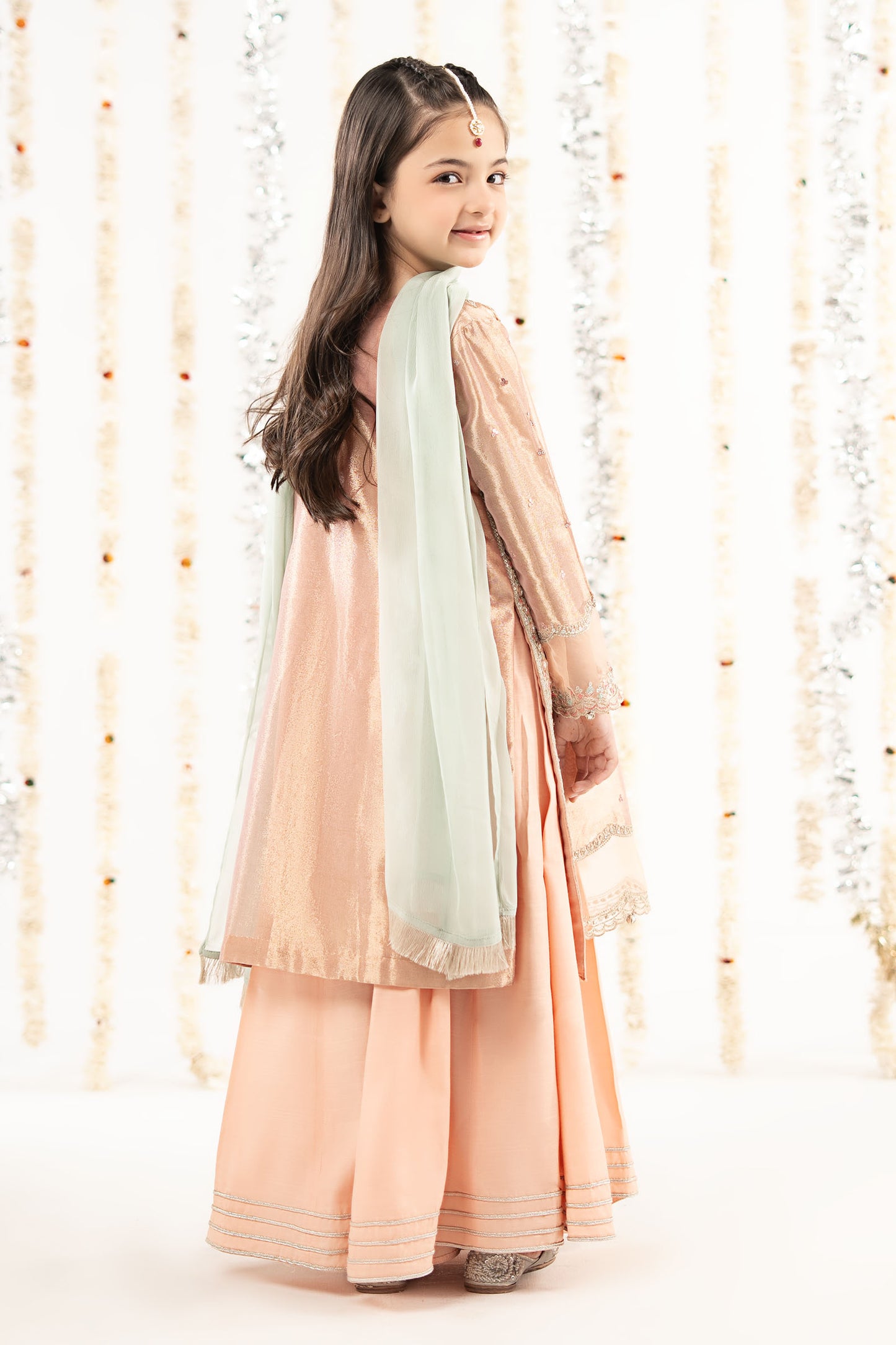 3 Piece Embroidered Tissue Suit