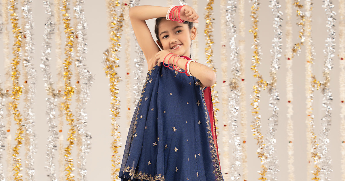 3 Piece Embroidered Cotton Net Suit