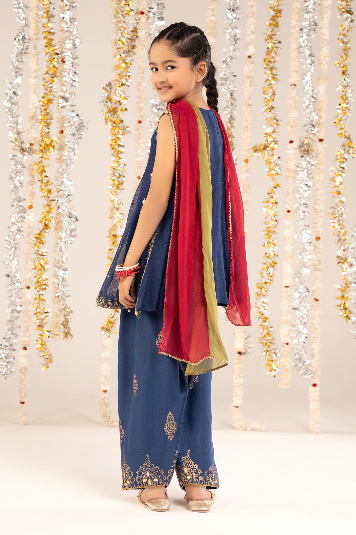 3 Piece Embroidered Cotton Net Suit