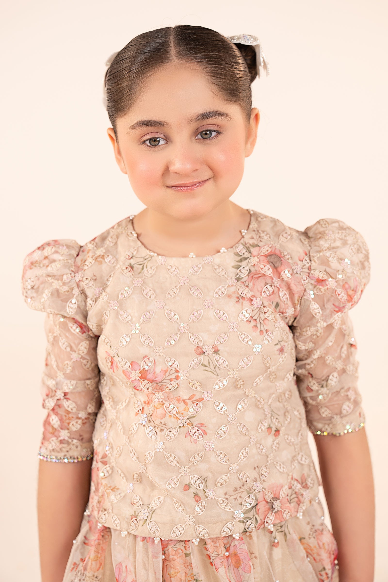 3 Piece Embroidered Organza Suit