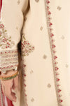 3 Piece Embroidered Raw Silk Suit