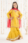 3 Piece Embroidered Raw Silk Suit