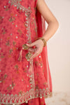 3 Piece Embroidered Raw Silk Suit
