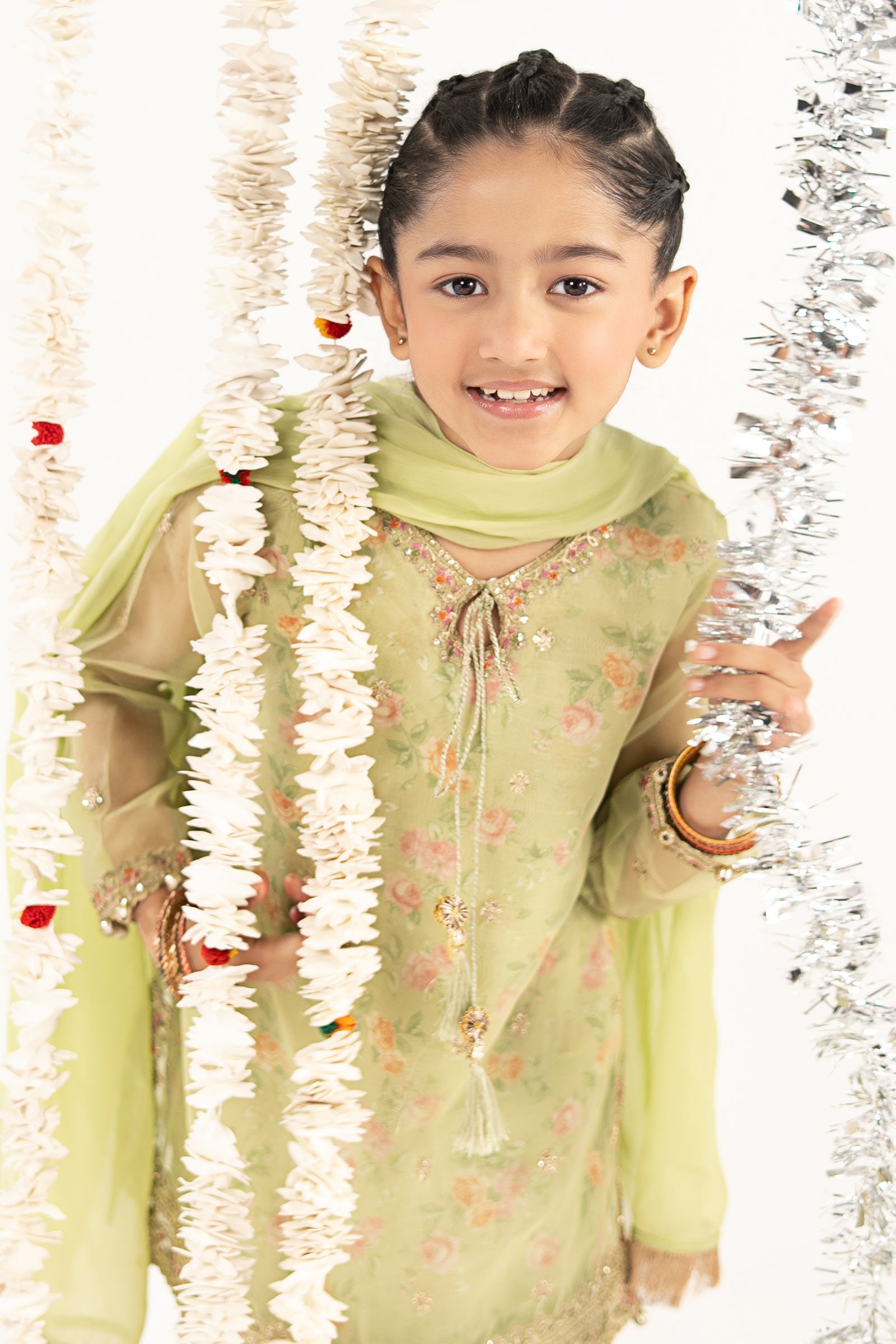 3 Piece Embroidered Organza Suit