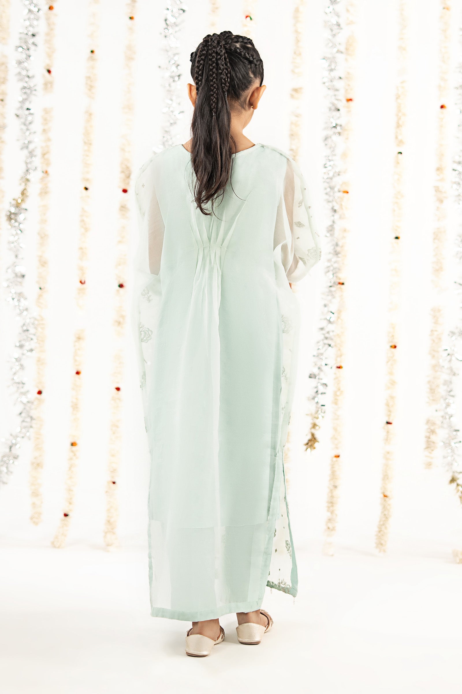 2 Piece Embroidered Organza Suit