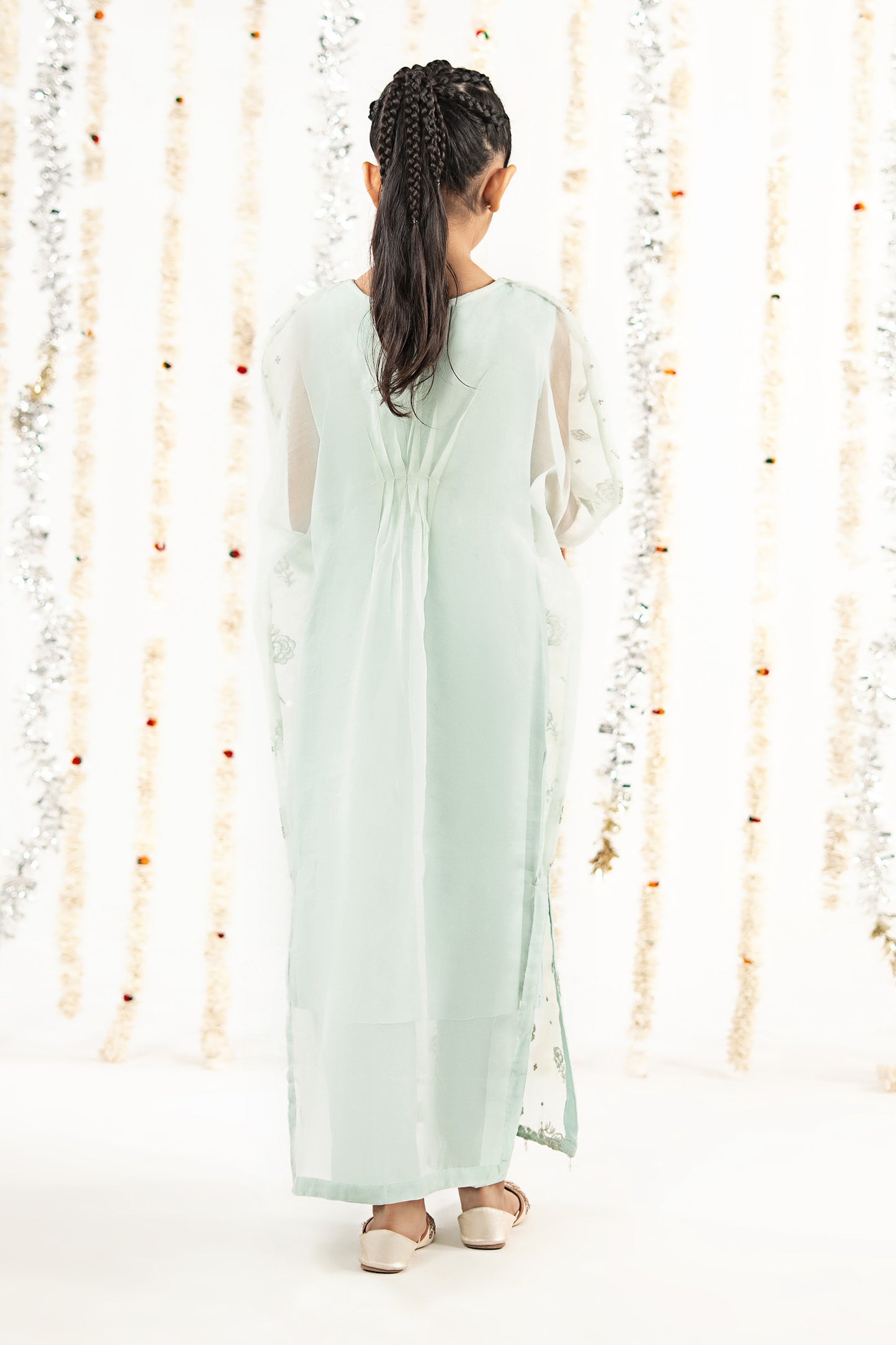 2 Piece Embroidered Organza Suit