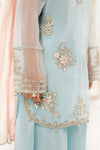 3 Piece Embroidered Organza Suit