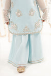 3 Piece Embroidered Organza Suit