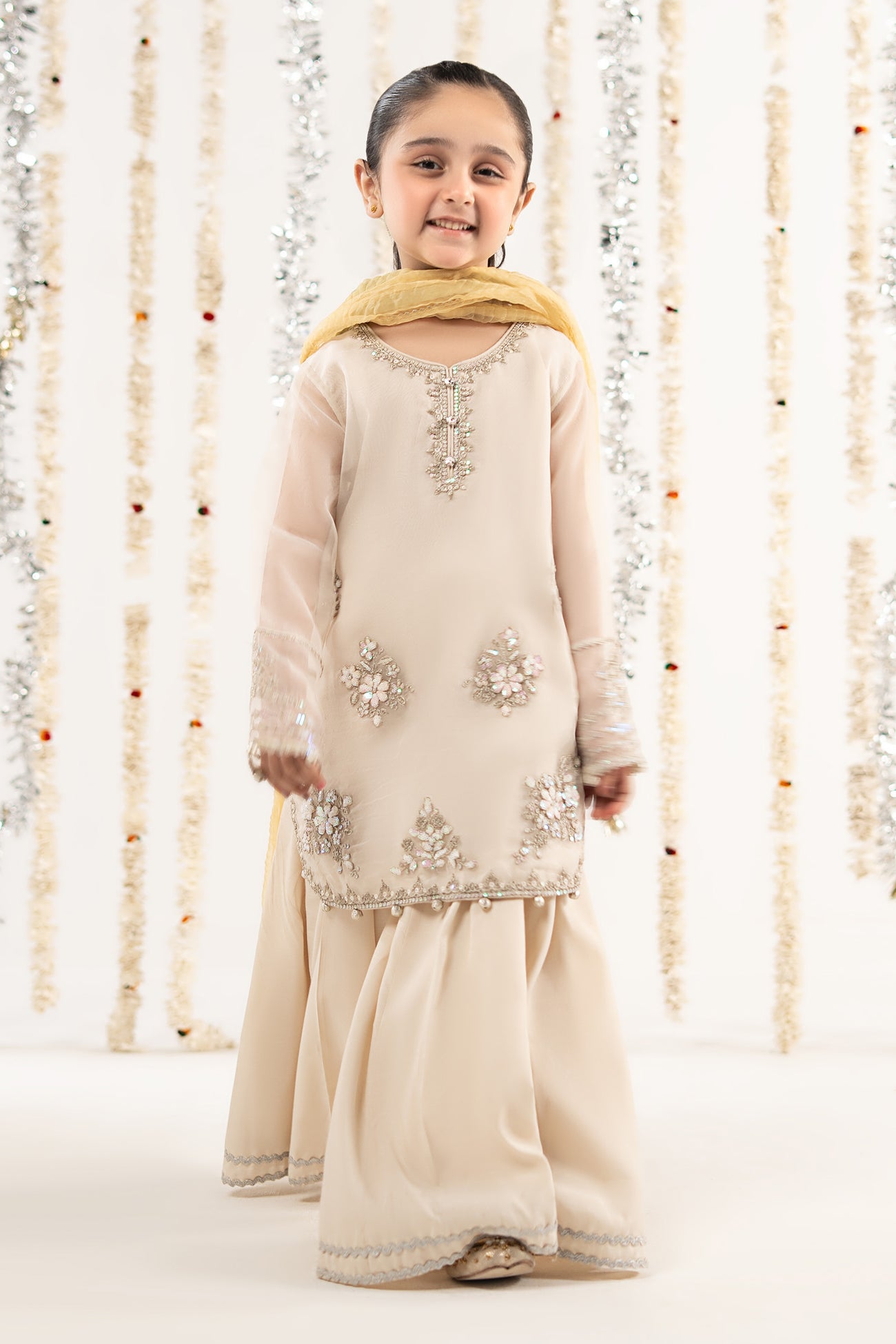 3 Piece Embroidered Organza Suit