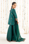3 Piece Printed Two Tone Silk Suit