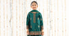 3 Piece Printed Two Tone Silk Suit