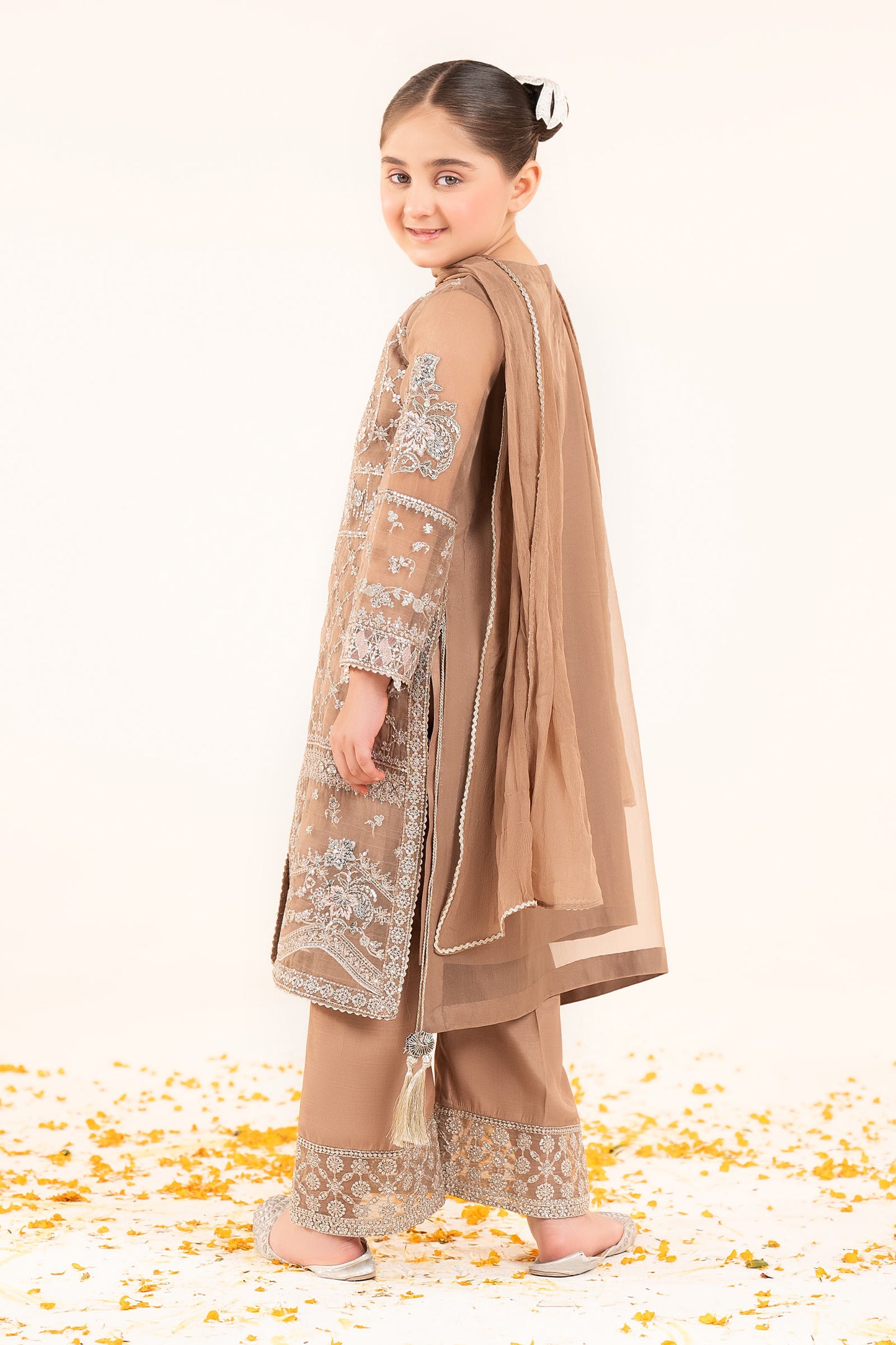 3 Piece Embroidered Organza Suit