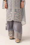 3 Piece Embroidered Organza Suit