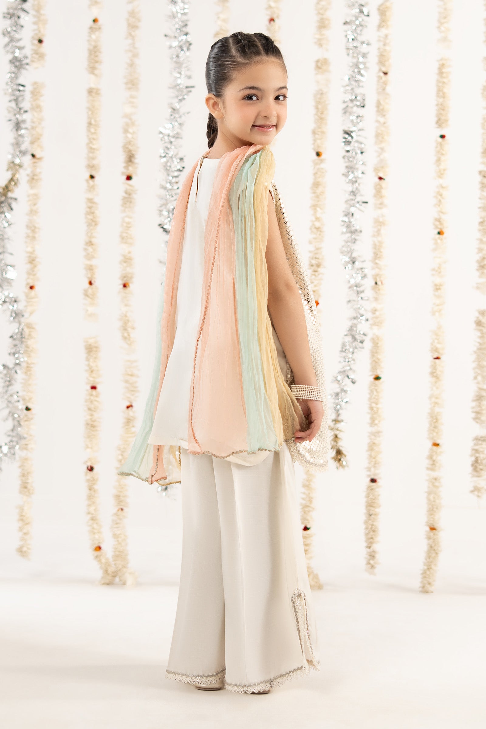 3 Piece Embroidered Chiffon Suit