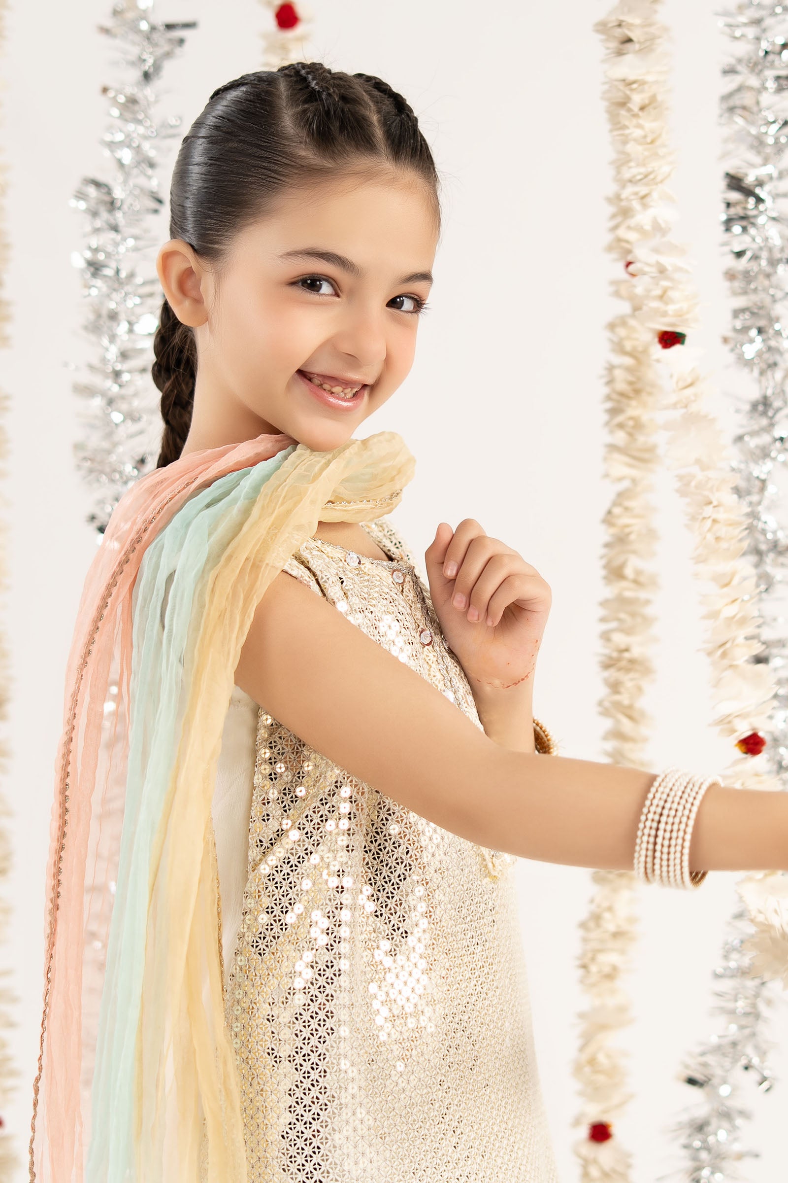 3 Piece Embroidered Chiffon Suit