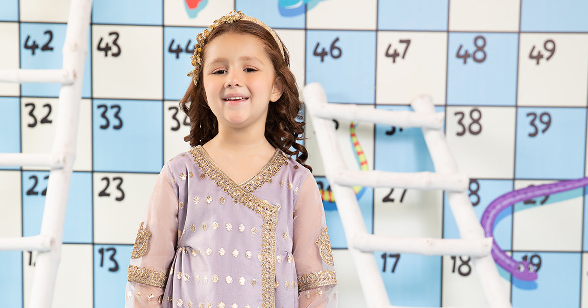 3 Piece Embroidered Lurex Organza Suit