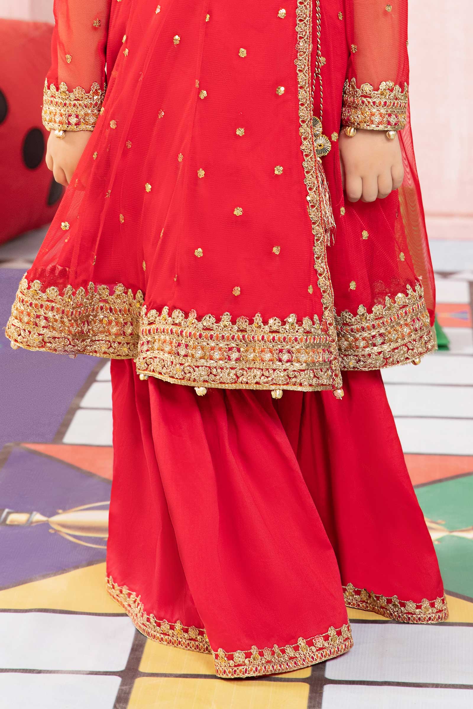 3 Piece Embroidered Net Suit